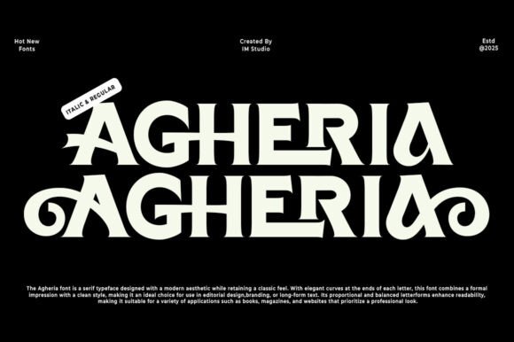 Agheria Duo: The Font That Elevates Your Brand