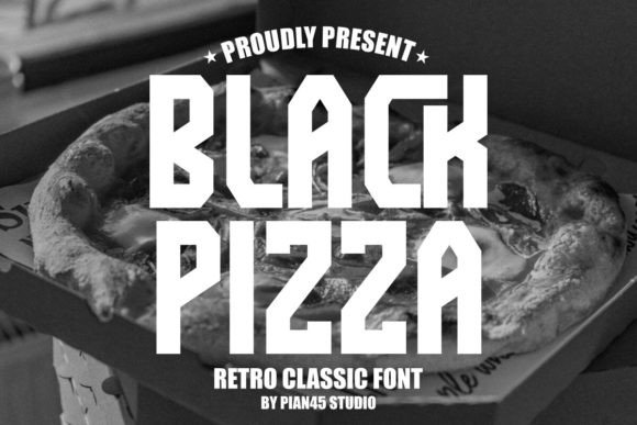 Black Pizza: A Bold, Vintage Sans Serif Font for Real Business Branding