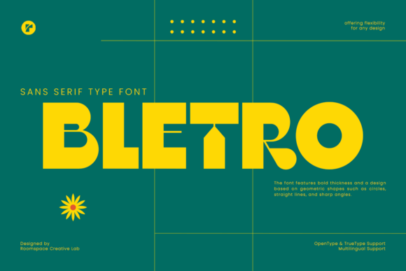 Bletro: A Bold Sans Serif Display Font for Editorial Design