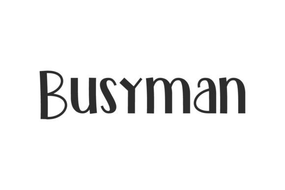 Busyman Font: A Retro-Cute Sans Serif for Handmade Labels & Printables