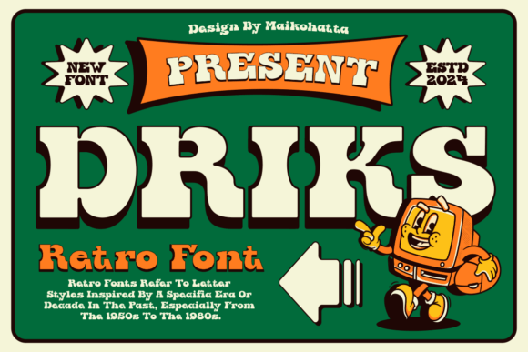 Driks Serif Retro: A Joyful Display Font for Digital Brands