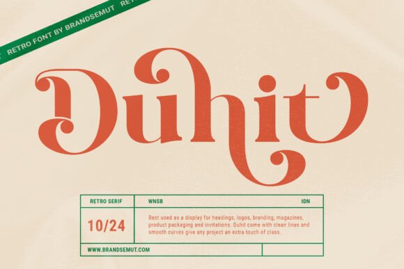 Duhit: A Retro Serif Font for Editorial Impact