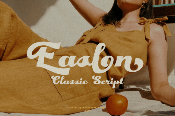 Easlon: A Retro 70s Script Font for Handmade Brands