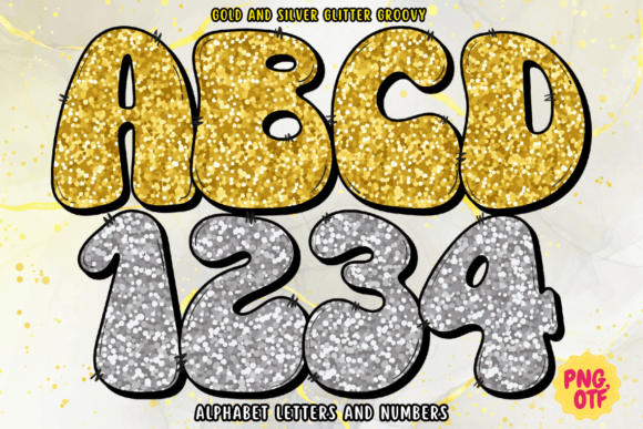 Gold and Silver Glitter Groovy: A Display Font with Quiet Glamour