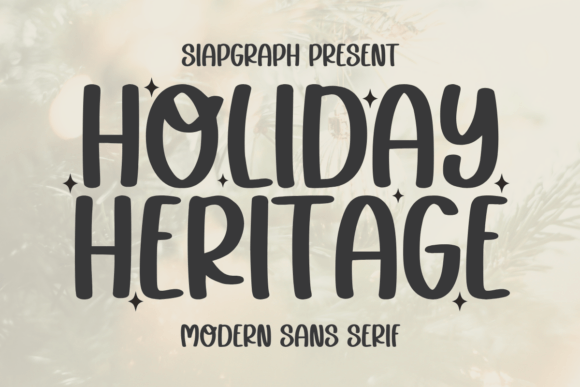Holiday Heritage: A Playful Sans Serif for Branding That Feels Like a Celebration
