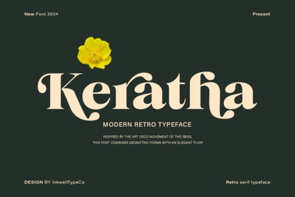 Keratha: A Modern Retro Typeface for Digital Branding