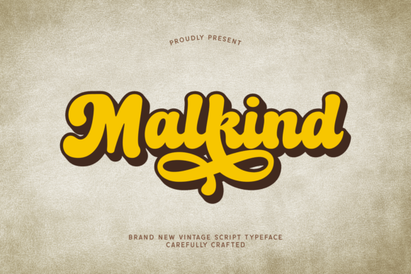 Malkind: A Bold Vintage Script Font for Handmade Brands