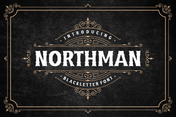 Northman Font: Bold Retro Tattoo Style for Handmade Labels & Printables
