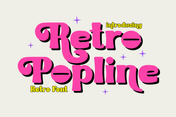 Retro Popline: A Vibrant Display Font for Authentic Branding